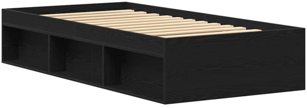 vidaXL Bettgestell ohne Matratze Schwarz Eichen-Optik 75x190 cm 3329311 Bild 3