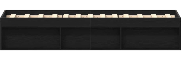 vidaXL Bettgestell ohne Matratze Schwarz Eichen-Optik 75x190 cm 3329311 Bild 5