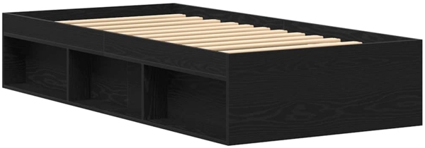 vidaXL Bettgestell ohne Matratze Schwarz Eichen-Optik 75x190 cm 3329311 Bild 6