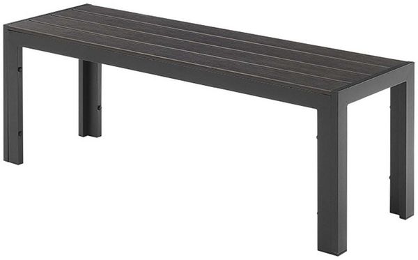 riess-ambiente Gartenbank DESIGNO 130cm anthrazit / schwarz · Outdoor-Sitzbank aus Aluminium (Einzelartikel, 1-St), wetterfest · Kunststoff & Metall · ohne Rückenlehne · Balkon/Terrasse