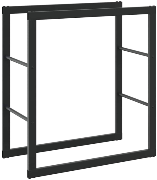 vidaXL Brennholzregal Schwarz 55x30x61 cm Stahl 4018464