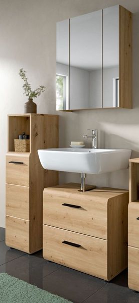 Badmöbel Set Cover in Eiche 3-teilig 105 cm