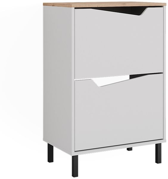 Schuhkipper Marelle Weiß/Artisan 60 x 91.6 cm mit 2 Fächern Vicco