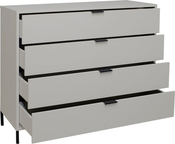 Maeusbacher Bonnie Kommoden Quadrat kreidegrau matt lack BxHxT: 119 x 101 x 45 cm Bild 3