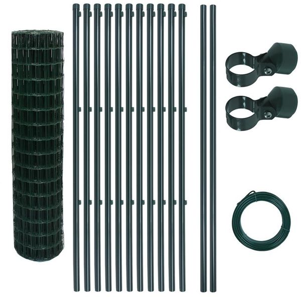 Schweißgitterzaun Komplettset 1,2 x 25m Zaunset Gartenzaun Zaun mit Pfosten Set