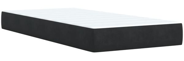 vidaXL Boxspringbett mit Matratze Schwarz 100x200 cm Samt 3286236 Bild 6