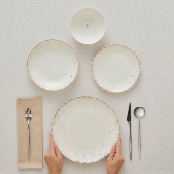 Karaca Geschirr-Set Karaca Elegance Bone Festival Tafelservice 24-tlg. für 6 Personen