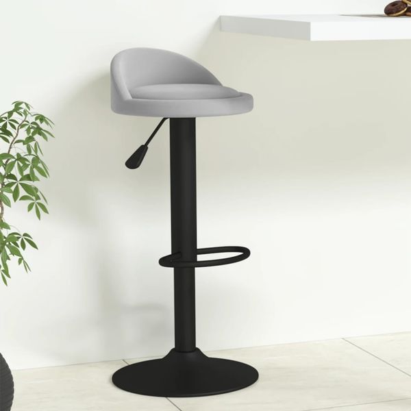 vidaXL Barhocker Hellgrau Samt 333590