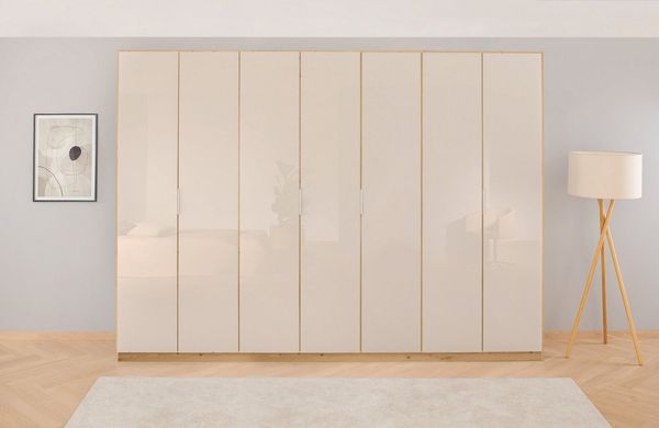 rauch Drehtürenschrank Kleiderschrank Schrank Garderobe KOLUNA mit hochwertiger Glasfront inkl. 2 Innenschubladen sowie extra Einlegeböden MADE IN GERMANY