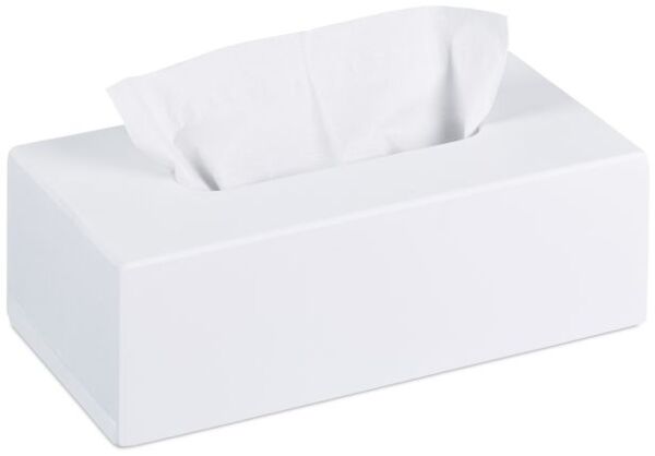 Relaxdays Bambus Tücherbox weiß