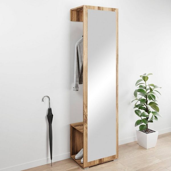 OTTO home Garderobenschrank Paris moderne Garderobenschrank 190cm, mit Kleiderstange und Frontspiegel