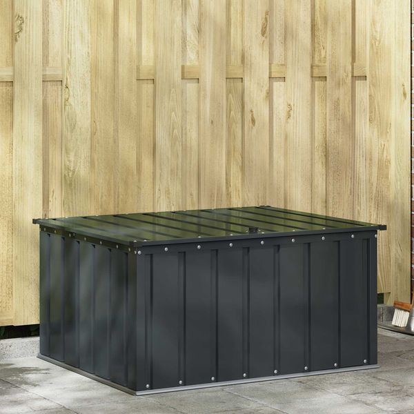 vidaXL Gartenlagerbox Schwarz 101 x 82 x 50 cm Stahl 42011278