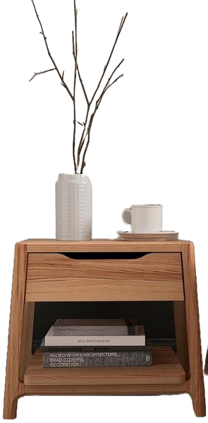 Nachttisch Swig 1 aus Kernbuche massiv 47x44 cm mit 1 Schublade