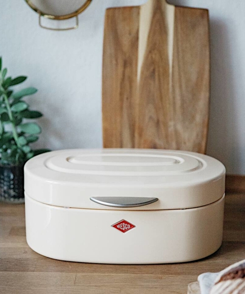 WESCO 236101-74 Brotkasten SINGLE ELLY in WEISS MATT ovales Retro Design / Brotbehälter / Brotbox Bild 7