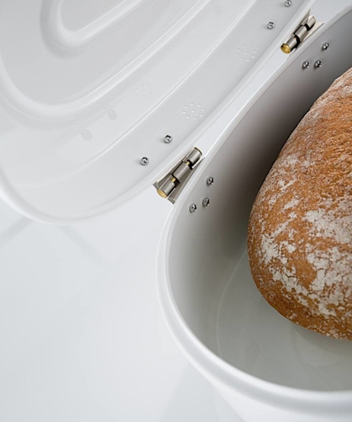 WESCO 236101-74 Brotkasten SINGLE ELLY in WEISS MATT ovales Retro Design / Brotbehälter / Brotbox Bild 5