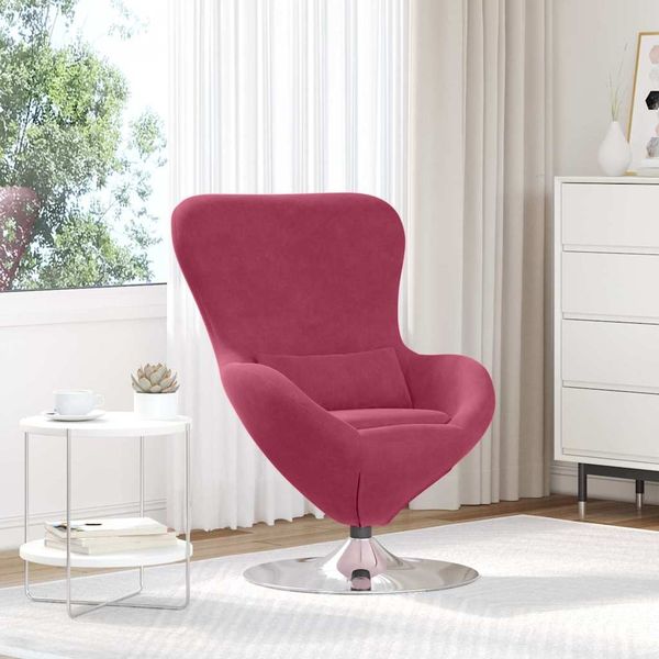 vidaXL Eiersessel Weinrot Samt 42002729
