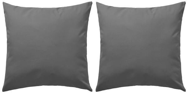 vidaXL Gartenkissen 2 Stk. 45 x 45 cm Grau 132302