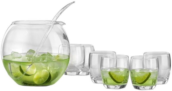 Bohemia Cristal LIBERA Bowle-Set 8-teilig