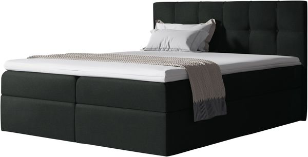 99rooms Cesar Boxspringbett Strukturstoff 120x200 cm Schwarz Bild 5