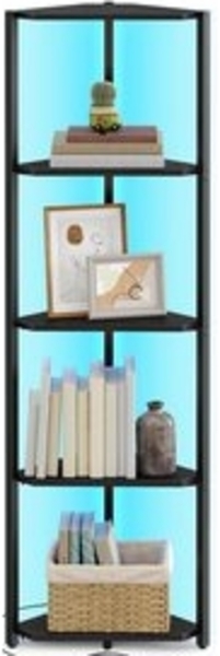 VASAGLE Eckregal 5 Ebenen, Bücherregal mit einstellbarer LED-Beleuchtung Bild 6