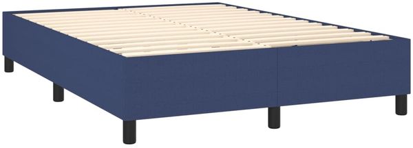 vidaXL Boxspringbett mit Matratze & LED Blau 140x200 cm Stoff, Härtegrad: H2 [3138483] Bild 5