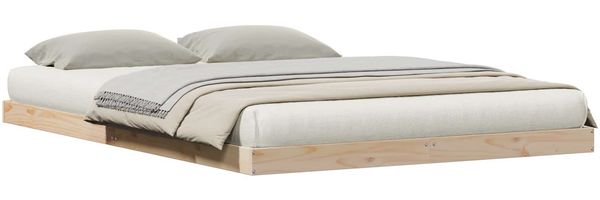 vidaXL Bodenbettrahmen Natur 213,5 x 104 x 9 cm Massives Kiefernholz 869738
