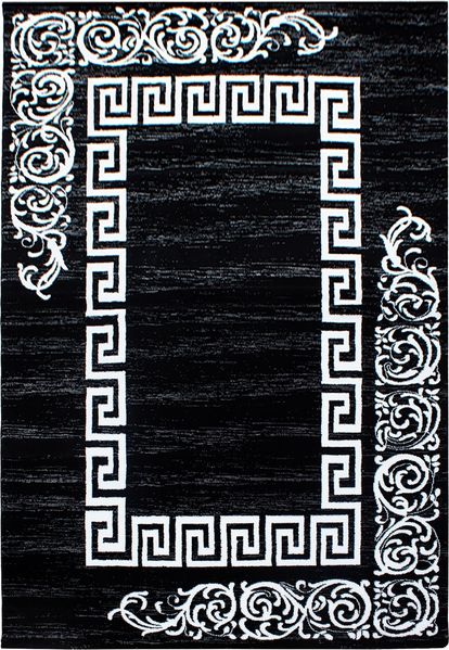 Kurzflor Teppich Matteo rechteckig - 200x290 cm - Schwarz