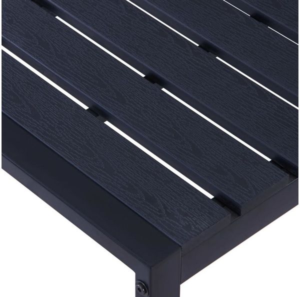 vidaXL Gartenbank 180 cm PS-Platte Schwarz 49493 Bild 3