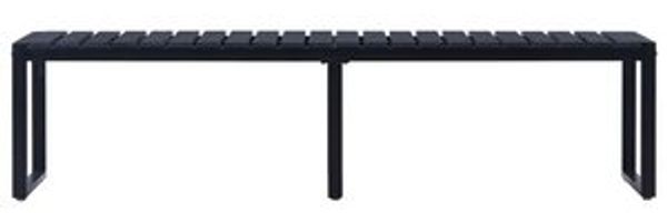 vidaXL Gartenbank 180 cm PS-Platte Schwarz 49493 Bild 6