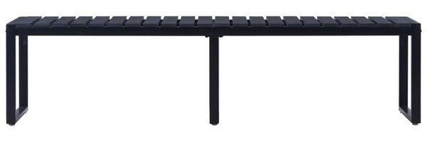 vidaXL Gartenbank 180 cm PS-Platte Schwarz 49493 Bild 5