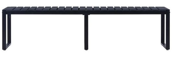 vidaXL Gartenbank 180 cm PS-Platte Schwarz 49493 Bild 4