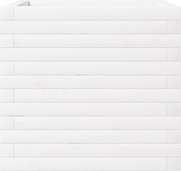 vidaXL Pflanzkübel Weiß 50x50x46 cm Massivholz Kiefer 3282405 Bild 4