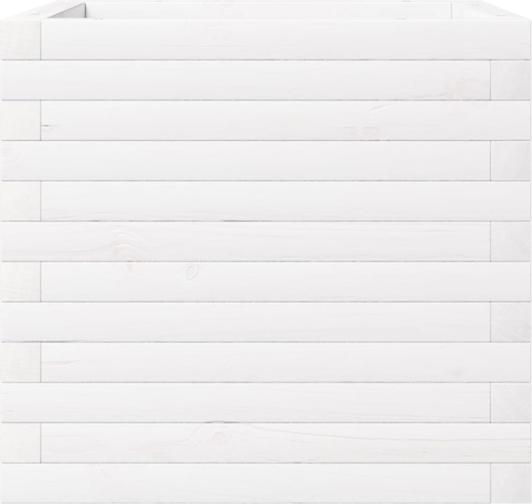 vidaXL Pflanzkübel Weiß 50x50x46 cm Massivholz Kiefer 3282405 Bild 5