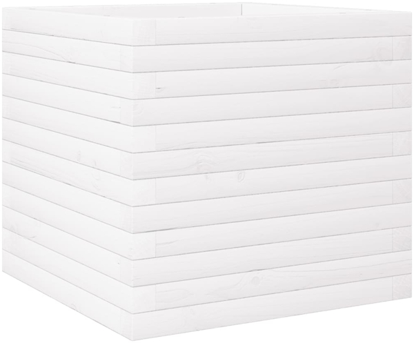 vidaXL Pflanzkübel Weiß 50x50x46 cm Massivholz Kiefer 3282405 Bild 6