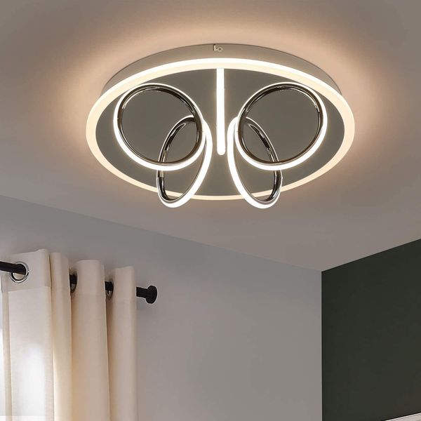 ZMH LED Deckenleuchte Wohnzimmer Warmweißes Licht 41W, 3000K, 43 x 12,5 cm Moderne Lampe für Schlafzimmer Kinderzimmer, Küche Flur