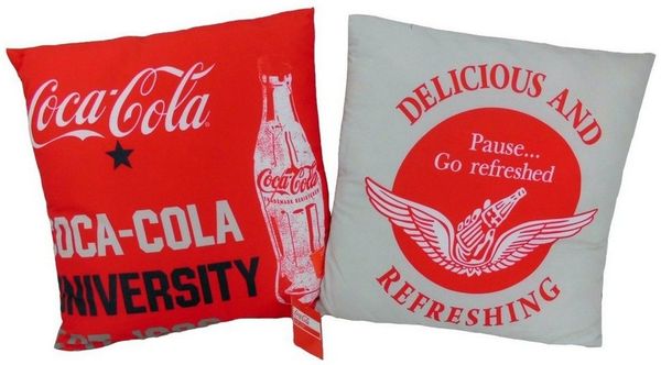 Coca-Cola 1886 Kissen Kuschelkissen ca. 40 x 40 cm Dekokissen Sofakissen