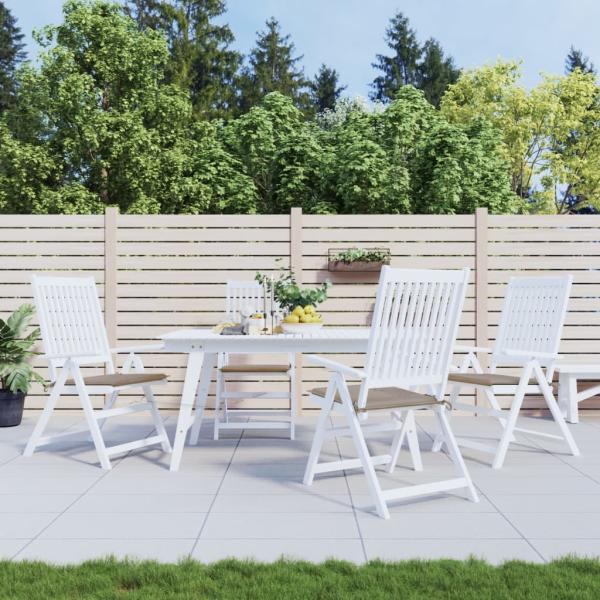 vidaXL Gartenstuhl-Kissen 4 Stk. Taupe 50x50x3 cm Oxford-Gewebe 314054