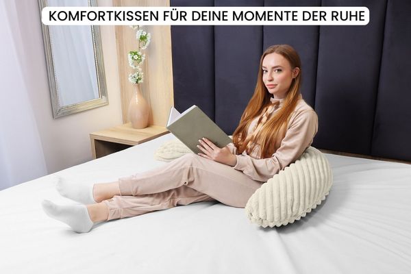 Amilian Stillkissen XXL 170 cm - Seitenschläferkissen - Schwangerschaftskissen, komfortables Pregnancy Pillow mit abnehmbarem Bezug, Schlafkissen für Seitenlage, Lagerungskissen für Schwangere und Stillzeit