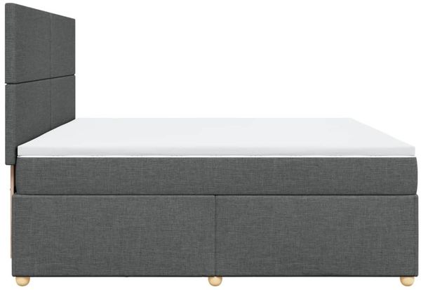 vidaXL Boxspringbett mit Matratze Dunkelgrau 200x200 cm Stoff 3293681 Bild 7