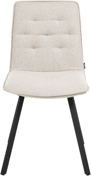 Esszimmerstuhl 2er Set CARVER Stoff Beige Bild 5