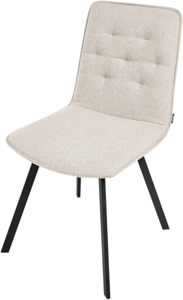 Esszimmerstuhl 2er Set CARVER Stoff Beige Bild 7