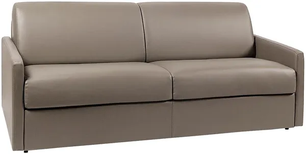 Vente-unique - CALIFE Sofa Kunstleder Schokoladenbraun - B 223 cm94 cm x H 85 cm x L 190 cm
