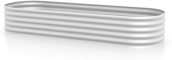 Vitavia Hochbeet "Vita BASIC S", aluminium blank, 242 x 82 x 40 cm (L x B x H)