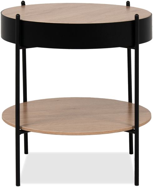 Beistelltisch >Trelleborg< in Dekor Artisan Eiche / schwarz - 47,5x48 (HxD)