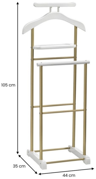 CARO-Möbel Herrendiener MEDINA, Herrendiener Kleider Stange mit Ablage Kleiderständer Stummer Diener B Bild 3
