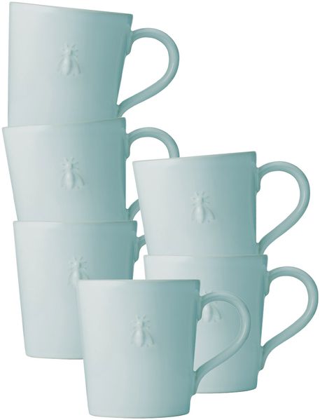 La Rochère Biene Abeille Henkelbecher 520 ml 6er Set Blau