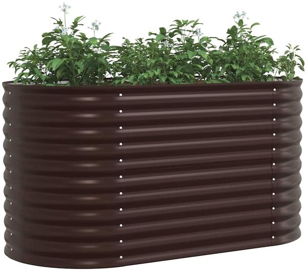 vidaXL Hochbeet Braun 160 x 80 x 81 cm Stahl 42008135 Bild 3