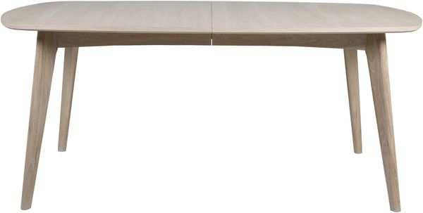 Kulissen-Esstisch >Marte< in Eiche weiss pigmentiert, MDF - 180x76x102cm (BxHxT)