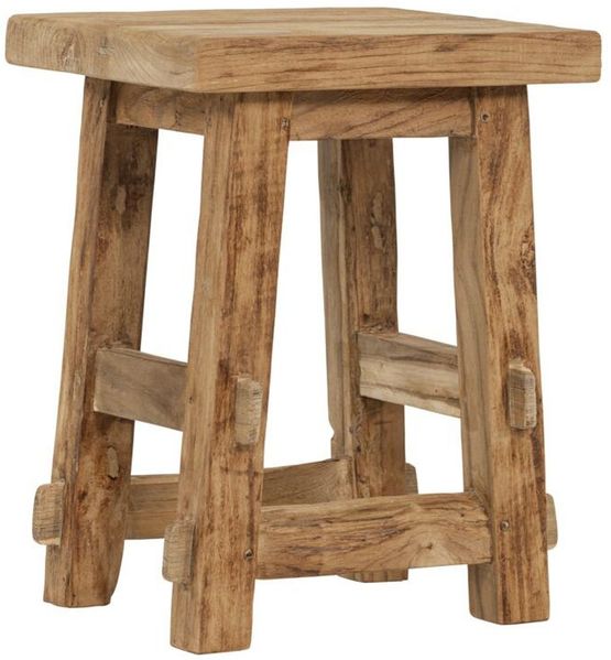 Hocker Tuscany aus Teakholz, 35 x 30 x 45 cm