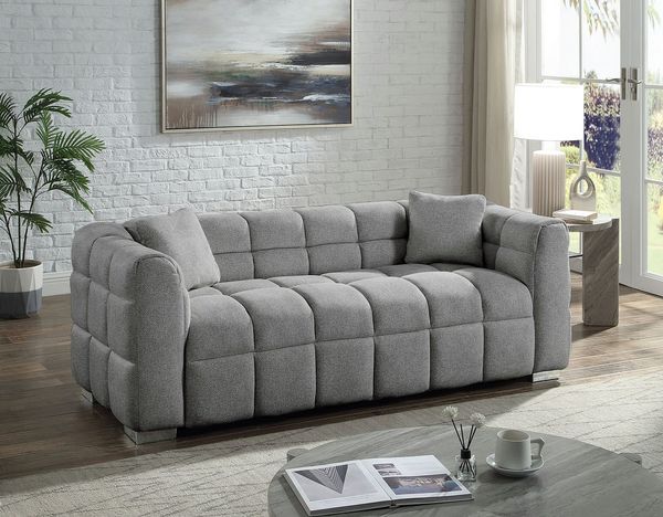 ATLANTIC home collection Big-Sofa Thor Design-Sofa mit Steppung, Bubble-Optik, B:190cm, "Bubble"-3D Optik Sofa mit Taschenfederkern, inkl. Zierkissen